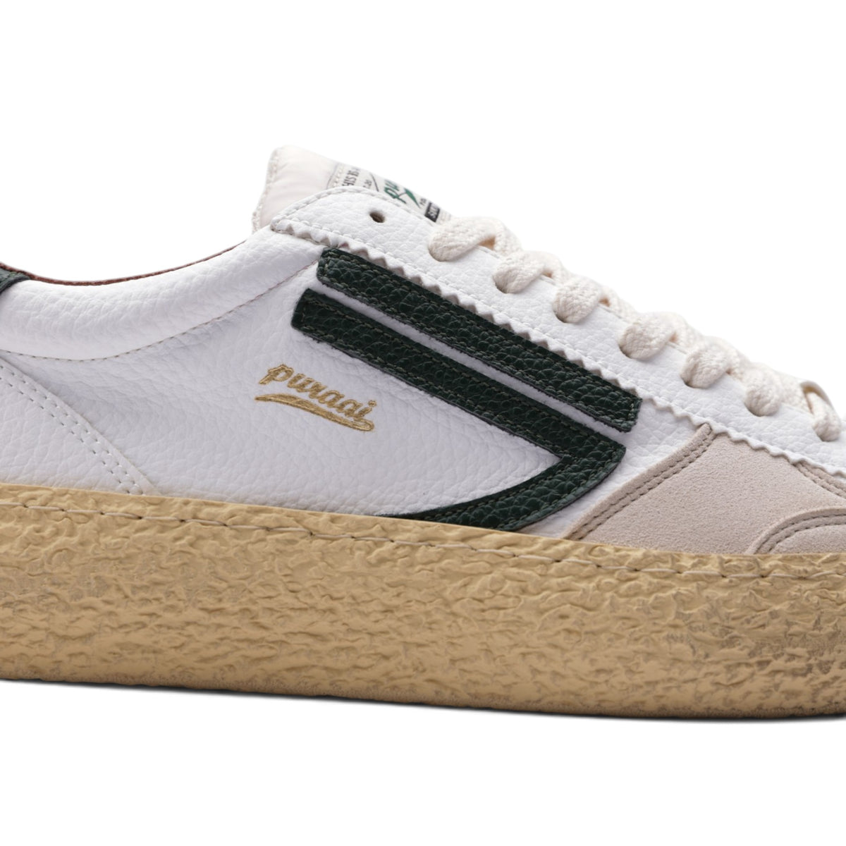 Puraai Vintage Vischio Uomo Bianco e Verde