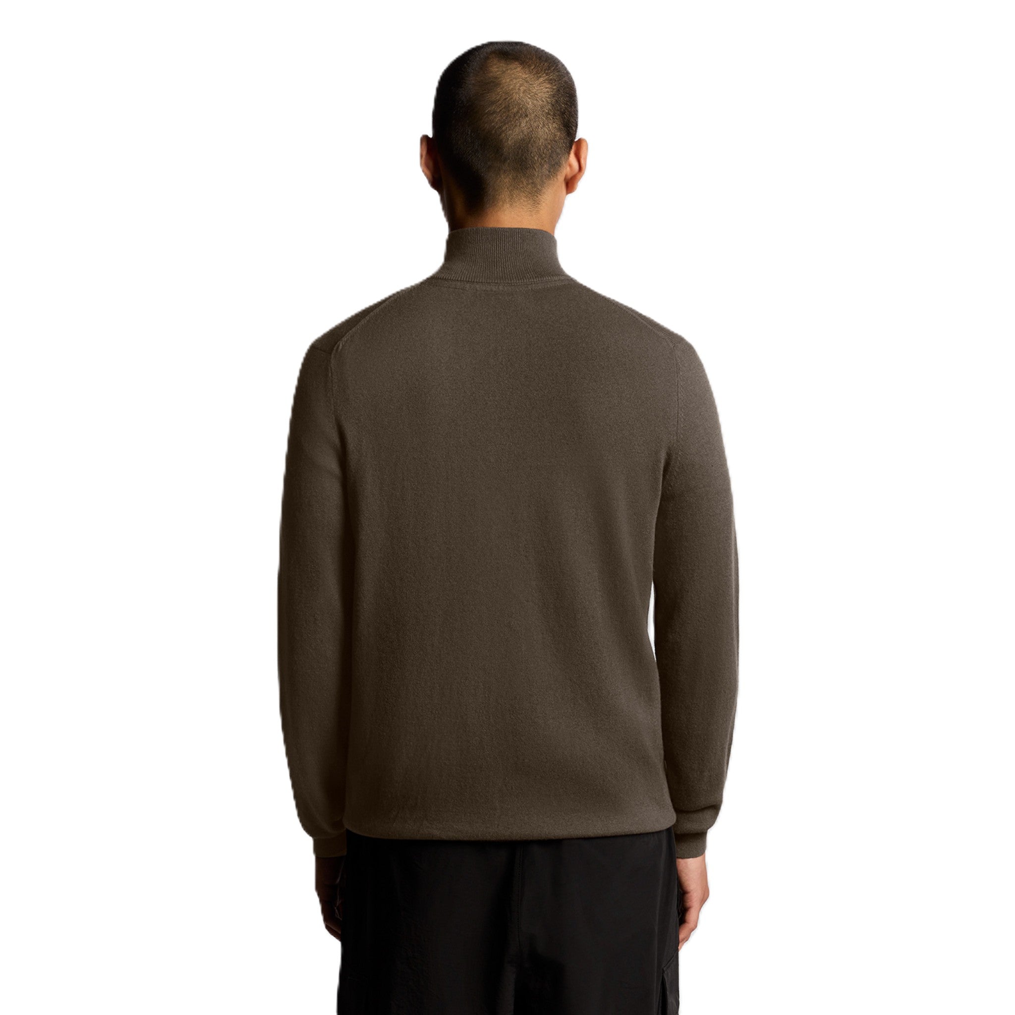 COTTON MERINO QUARTER ZIP JUMPER