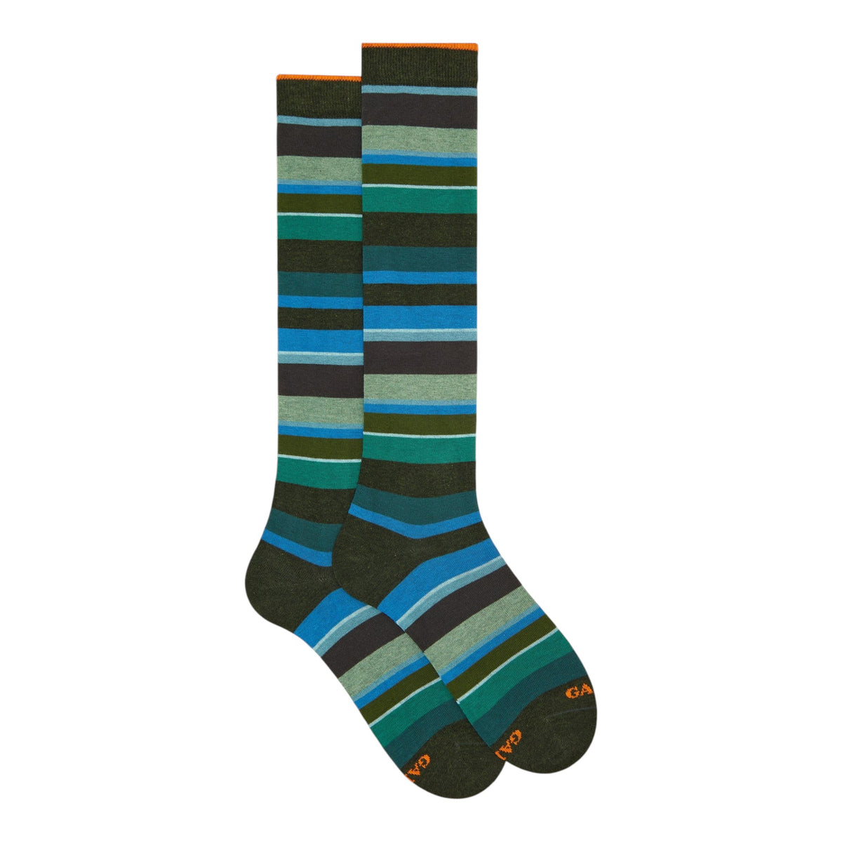 CALZE LUNGHE COTONE CALDO RIGHE MULTICOLOR