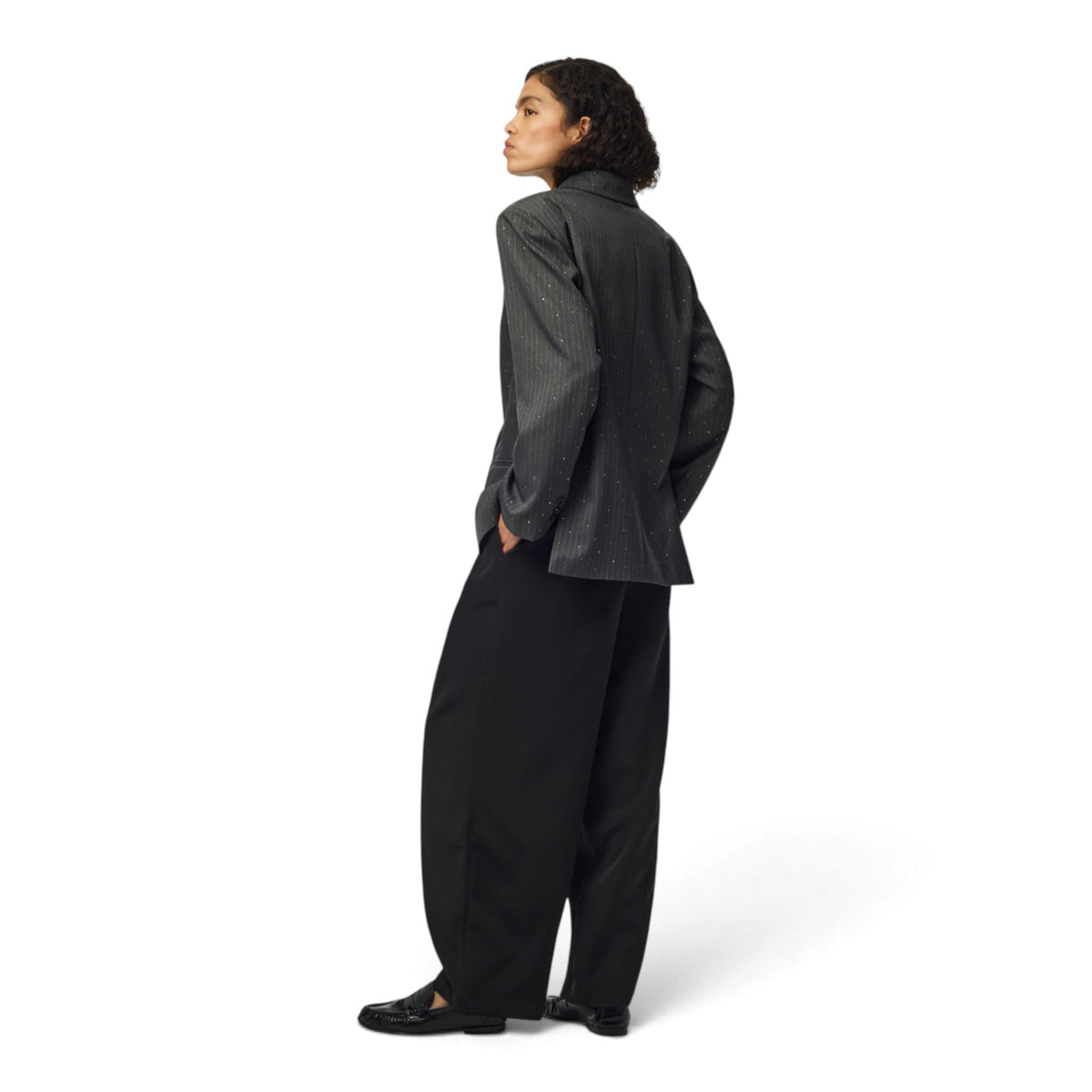 FALKA PINSTRIPED BLAZER WITH RHINESTONES